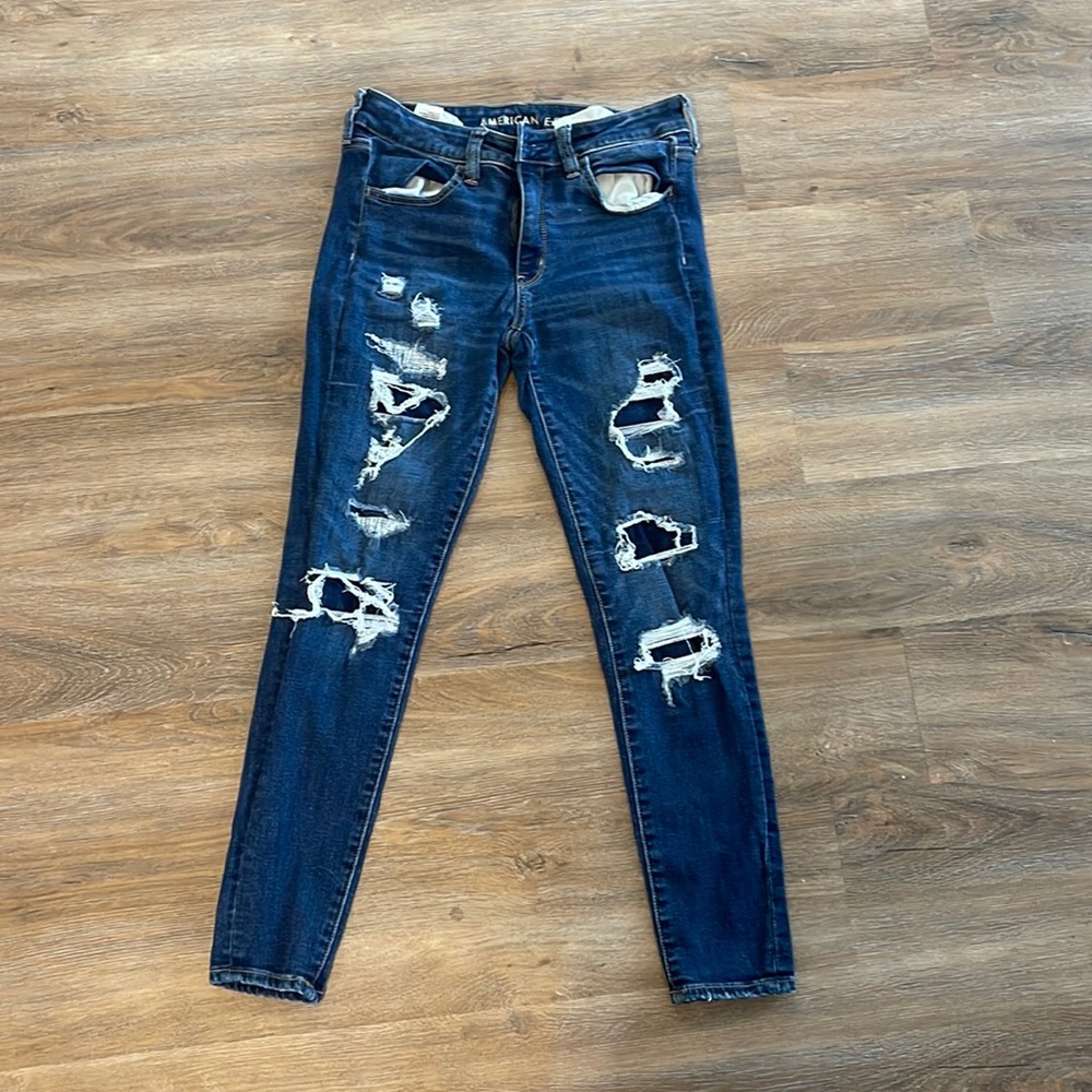 dark wash American eagle jeggings